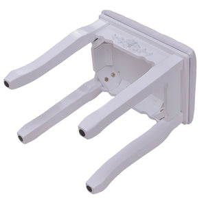 Wooden Vanity Set with 360° Rotating Oval Mirror and Cushioned Stool-White view 9
