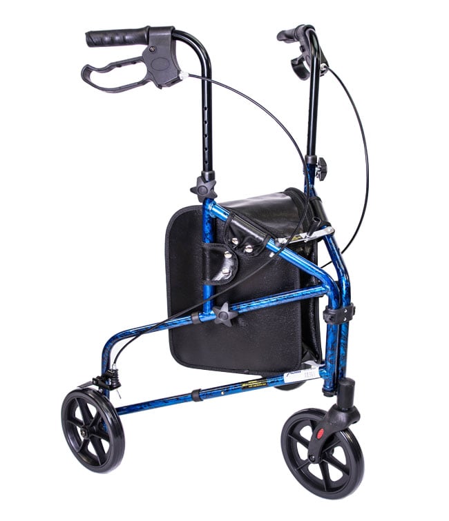 MOBB 3-Wheel Aluminum Rollator, 300 lb Capacity
