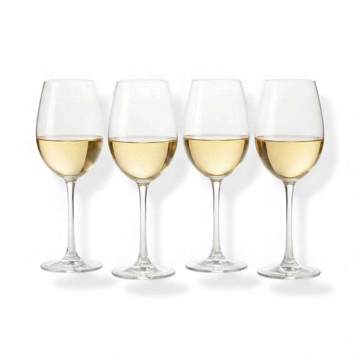 Teardrop Wine Glasses, Set of 4, 12 oz Tall-Stem Glasses | Kitchen Smart