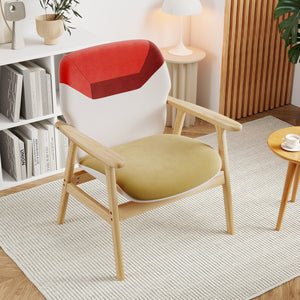 Modern Accent Chair Upholstered Side Armchair with Spacious Backrest view 2