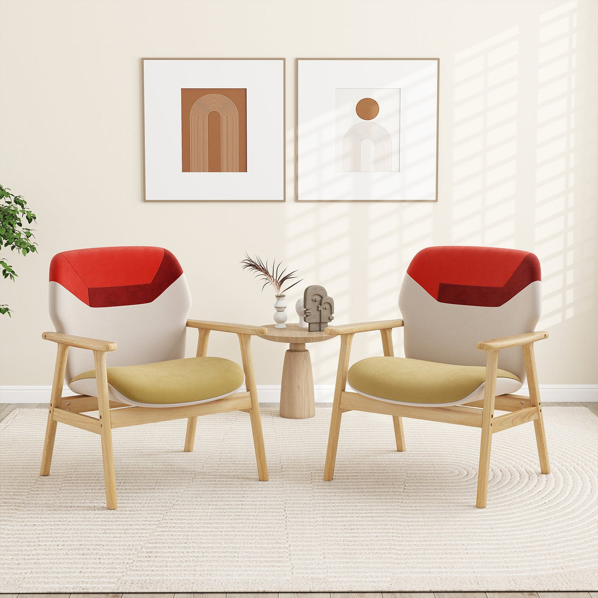 Modern Accent Chair Upholstered Side Armchair with Spacious Backrest view 5