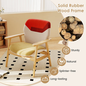 Modern Accent Chair Upholstered Side Armchair with Spacious Backrest view 6