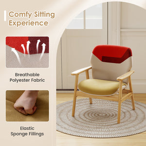 Modern Accent Chair Upholstered Side Armchair with Spacious Backrest view 8