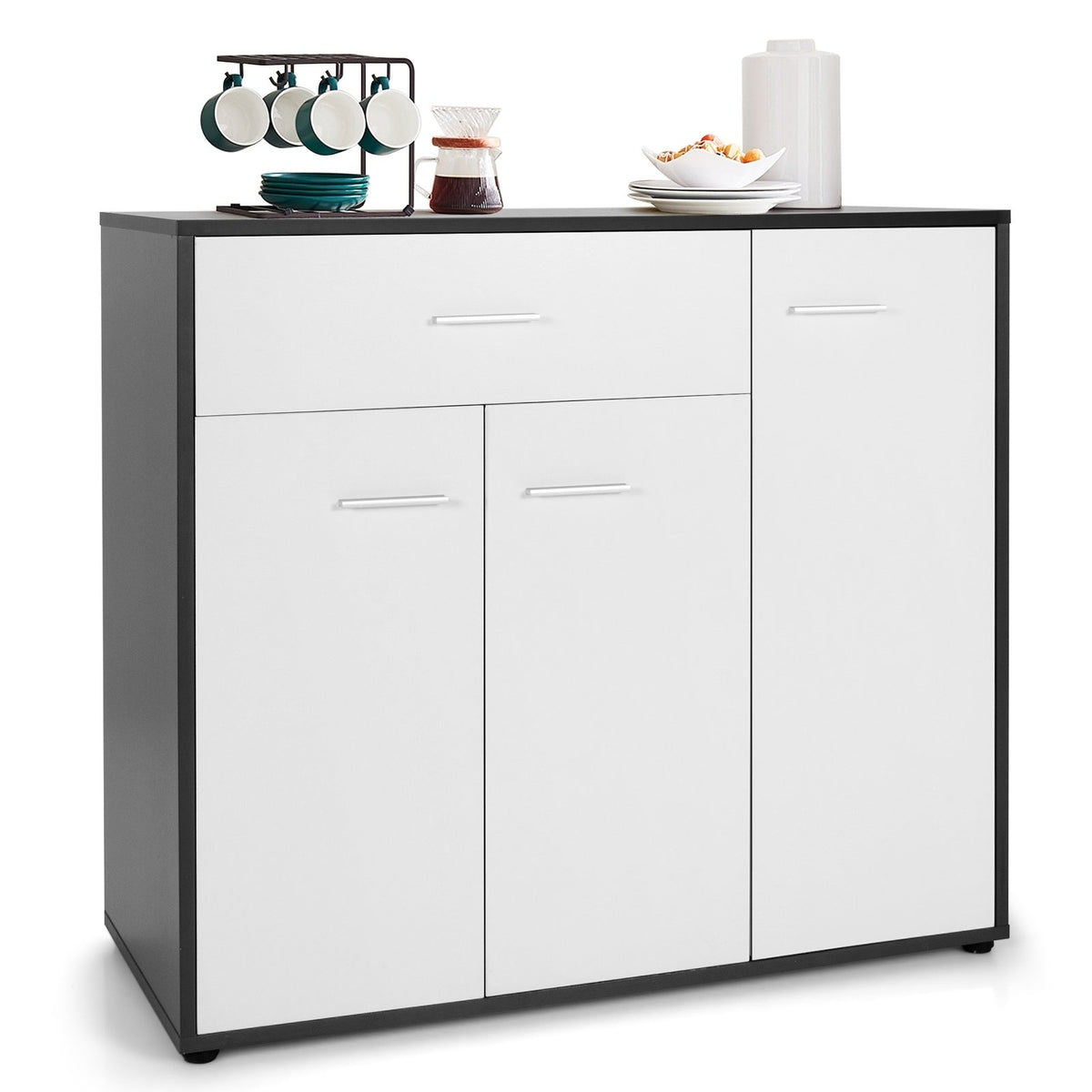 Buffet Sideboard Storage Cabinet with Spacious Table Top view 8