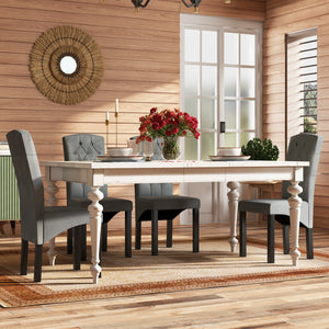 Modern Dining Chair with High Backrest High-density Sponge Cushion-Dark Gray view 9