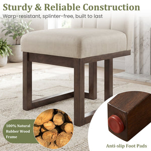 Modern Farmhouse Fabric Dining Chairs Set of 4 with 5.5 inches Thickened Padded Seat-Walnut view 5