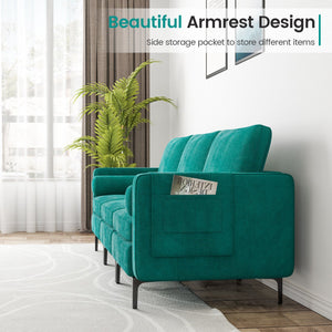 Modular 1/2/3/4-Seat L-Shaped Sectional Sofa Couch with Socket USB Port-3-Seat with USB port view 8