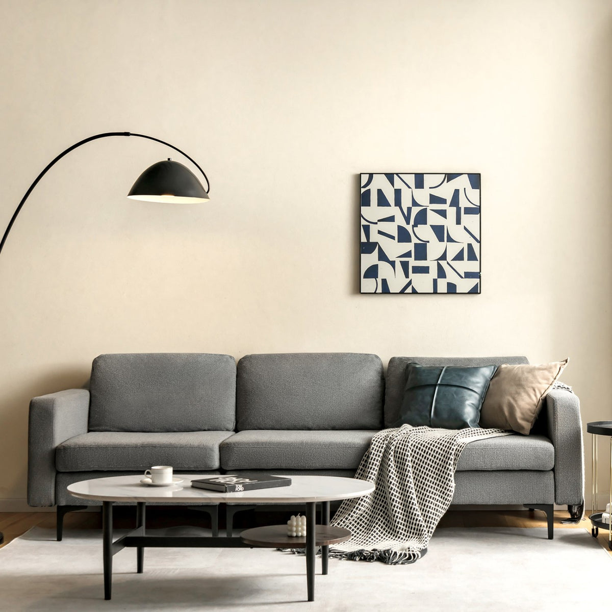 Modular L-shaped Sectional Sofa with Reversible Chaise and 2 USB Ports-Dark Gray view 7