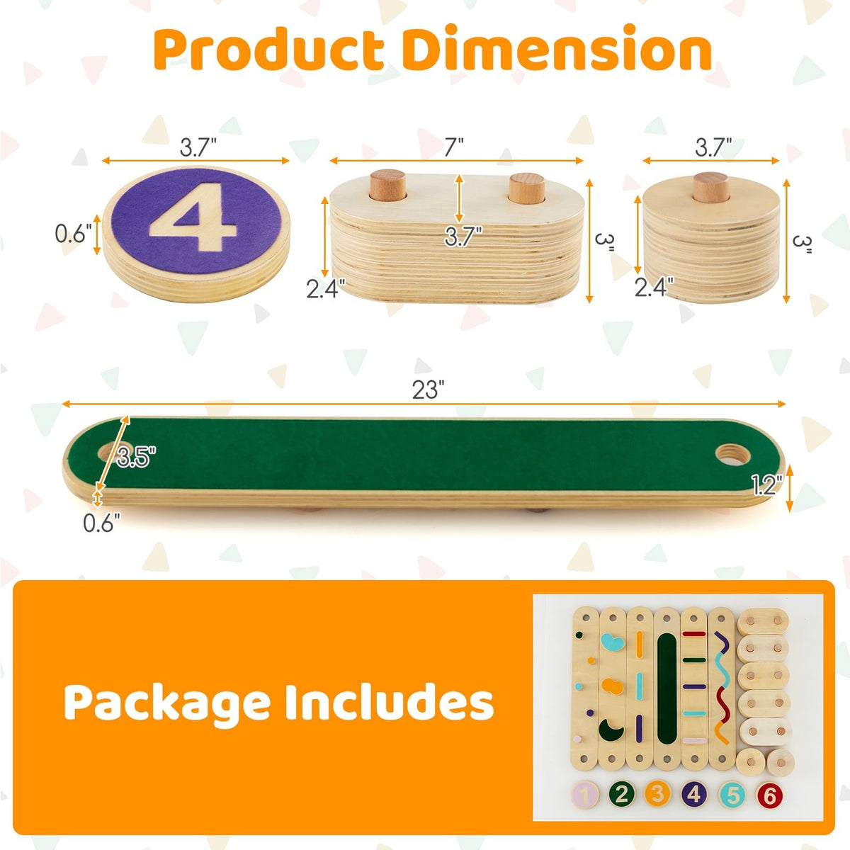 Montessori Balance Beam Set Wooden Balance Boards with Stepping Stones view 4