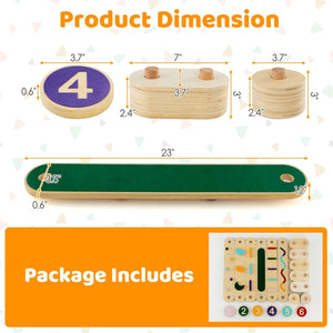 Montessori Balance Beam Set Wooden Balance Boards with Stepping Stones view 4