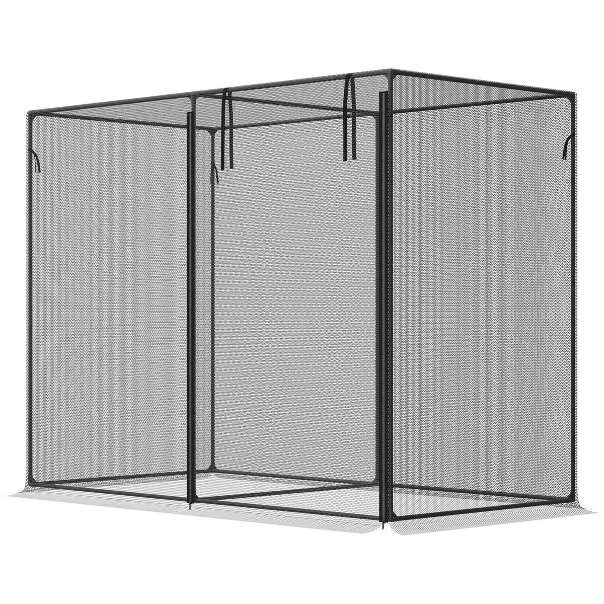 6.5 x 3.3ft Crop Cage, Garden Plant Protector with Single Zippered Door, Storage Bag and Ground Stakes