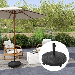 20.5" Round Parasol Base Resin Patio Umbrella Base Garden Parasol Holder Outdoor Offset Weight Stand – view 7