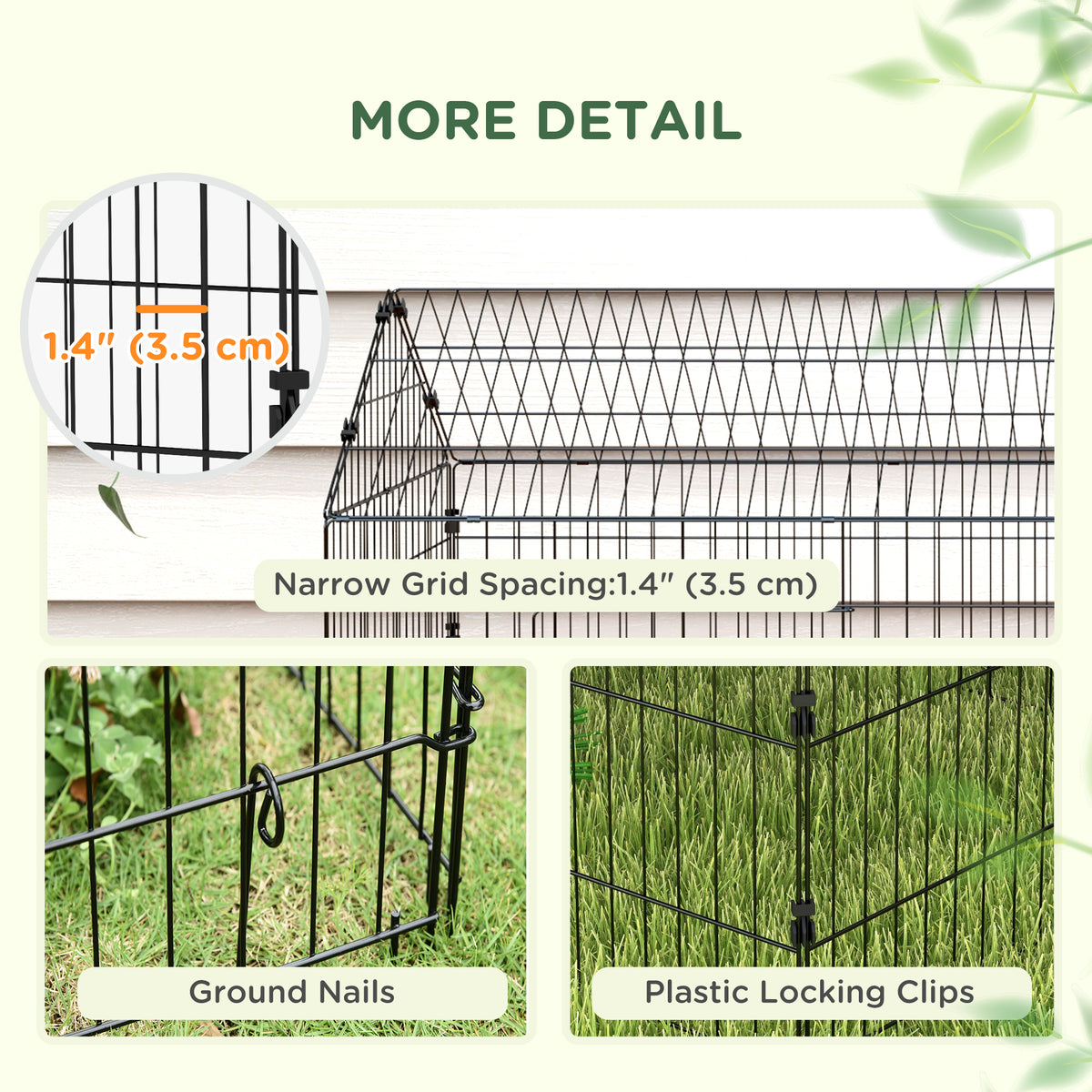 73" Small Animal Cage with Roof, Indoor/Outdoor Use,  for Chicken, Rabbits, Chinchillas