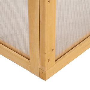 Wooden Cold Frame Greenhouse Garden Portable Raised Planter with Openable Top for Indoor, Outdoor, Flowers, Vegetables, Plants, 35.5"x23.5"x15.75", Light Brown