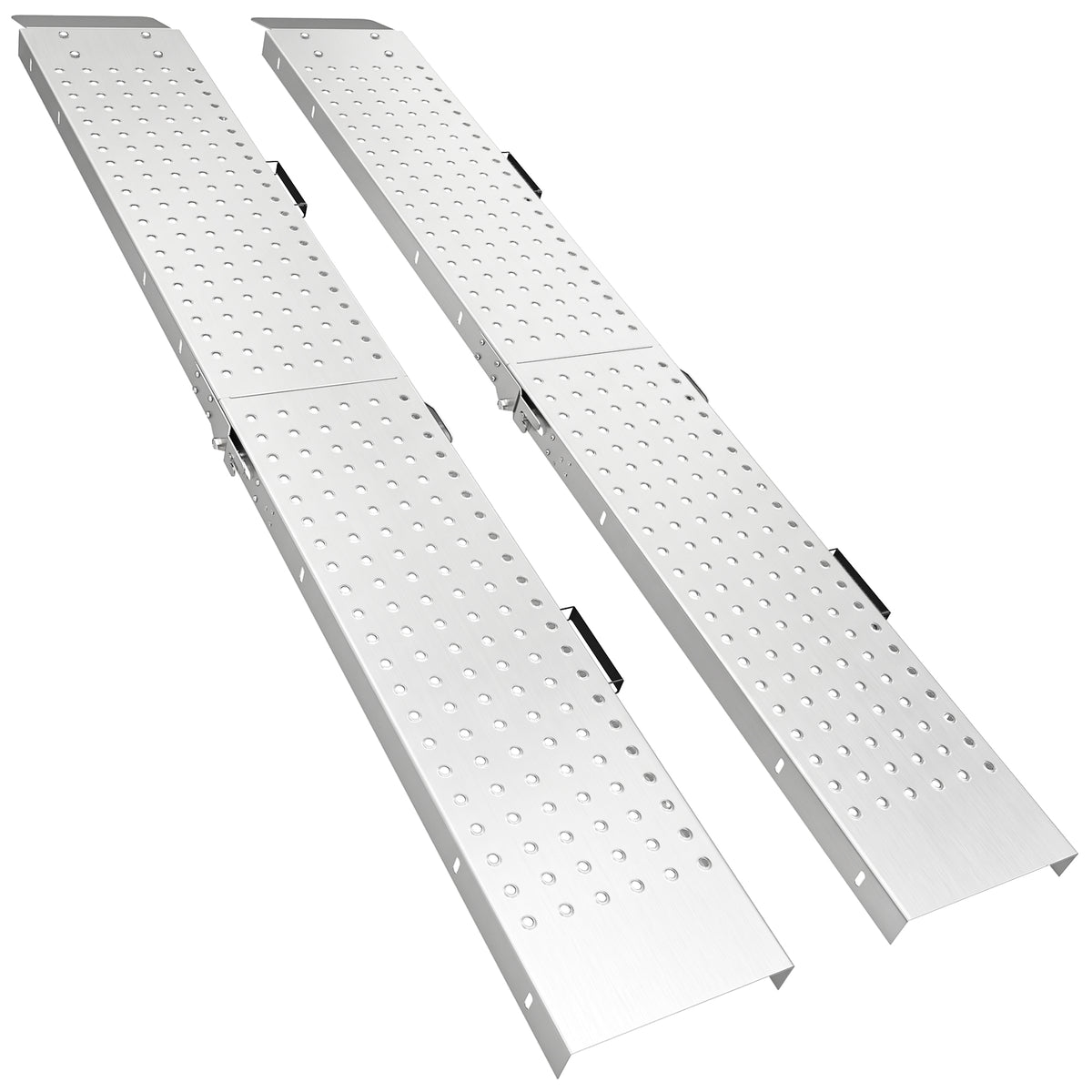 Folding Loading Ramps, 2 PCS 70.9" x 10" Motorcycle ATV Trailer Truck Ramps with 880 lb Total Capacity, Handles, Silver