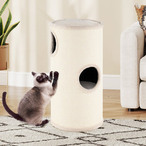 Multi-level Cat House with Sisal Scratching Pad-Beige view 3