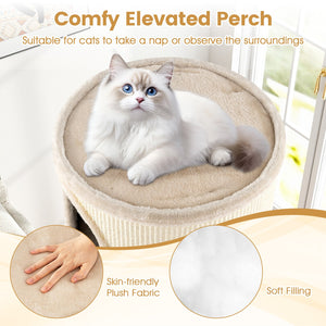 Multi-level Cat House with Sisal Scratching Pad-Beige view 8