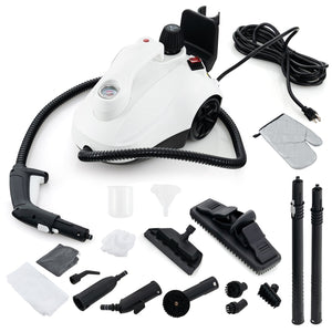 Multipurpose Steam Cleaner 1800W Portable Household Steamer with 61 oz Tank-Gray & White view 3