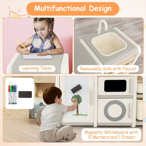 Multipurpose Toy Chest and Bookshelf with Magnetic Whiteboard-Gray view 7