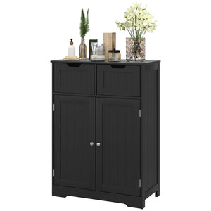Bathroom Cabinet, Bathroom Storage Cabinet with 2 Drawers, Adjustable Shelf for Living Room, Entryway, White – view 8