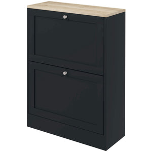 Slim Shoe Storage Cabinet, Modern Shoe Cabinet with 2 Flip Drawers and Adjustable Shelves for 8-12 Pairs