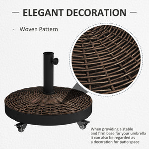 20.5" Round Parasol Base Resin Patio Umbrella Base Garden Parasol Holder Outdoor Offset Weight Stand – view 10