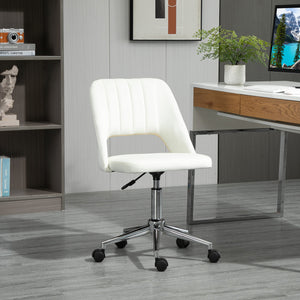 Mid Back Office Chair Velvet Fabric Swivel Scallop Shape Computer Desk Chair, Green – view 42