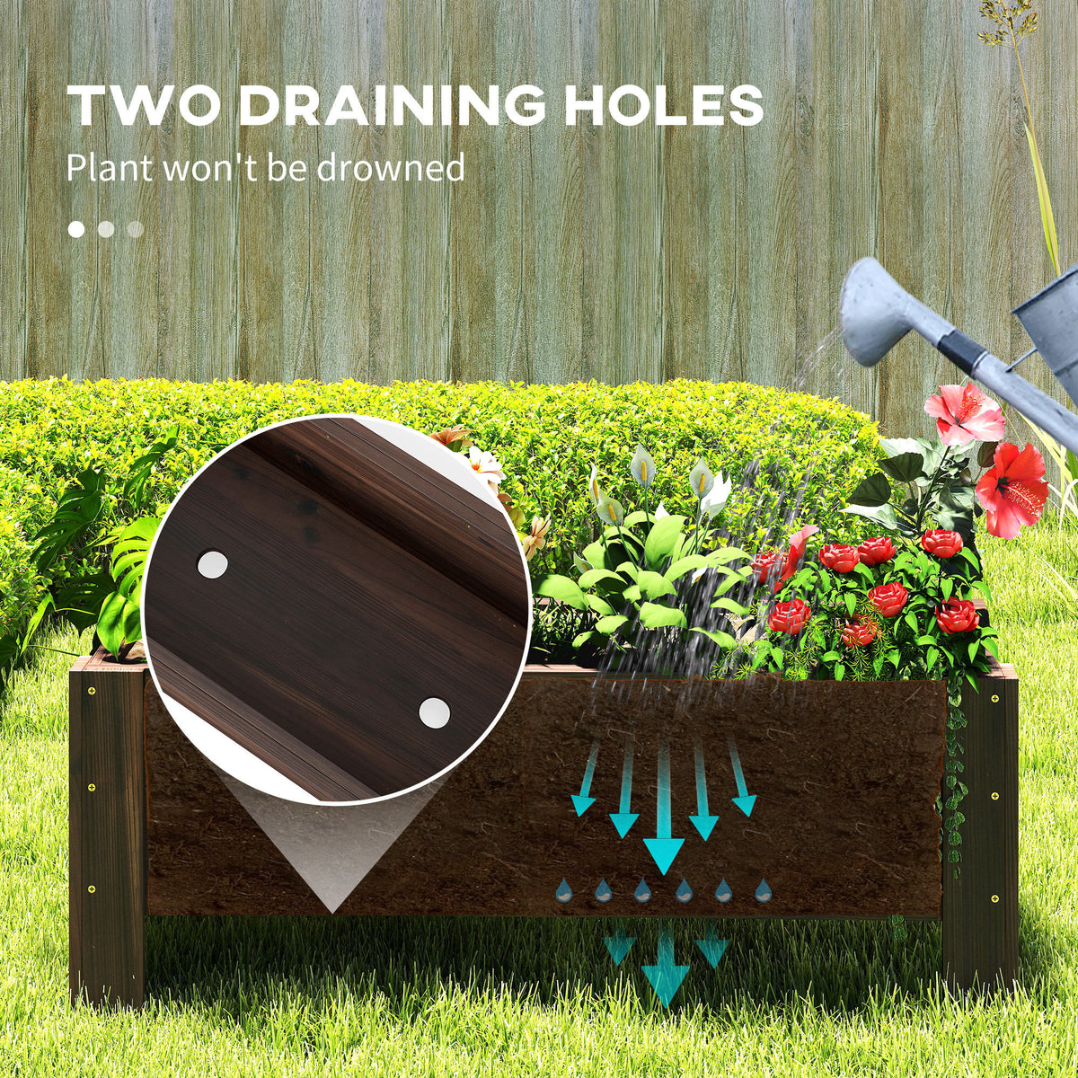 3.3 x 1.2 x 1.2 ft Garden Raised Bed Planter Grow Containers for Outdoor Patio Plant Flower Vegetable Pot – view 5