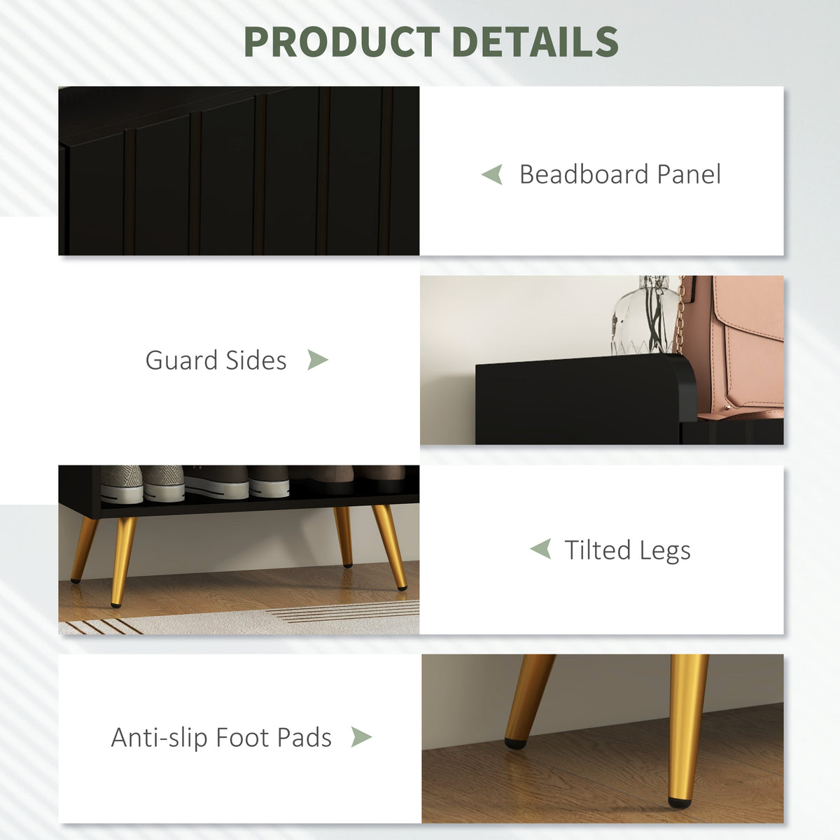 Entryway Shoe Storage Cabinet, Narrow Shoe Cabinet with Adjustable Shelves and Open Shelf for 15 Pairs of – view 27