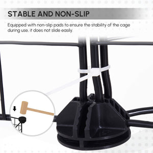 Small Animal Cage with 16 Panels, Portable Metal Wire Pet Fence with Door, Non-slip Feet for Bunny Guinea Pig
