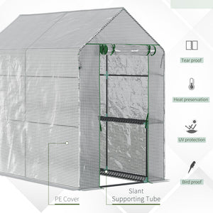 73" x 47" x 75" Walk-in Greenhouse Outdoor Portable Plant Flower Growth Warm House Garden Tunnel Shed – view 3