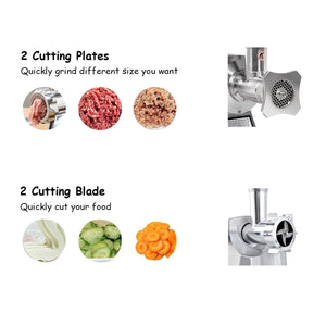 1100W Stainless Steel Heavy Duty #22 Electric Meat Grinder view 4