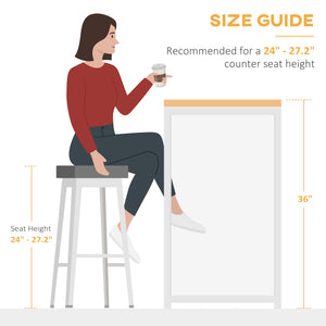 Counter Height Table with Drop Leaf, Extendable Bar Table with Adjustable Storage Shelf, Light Grey – view 6