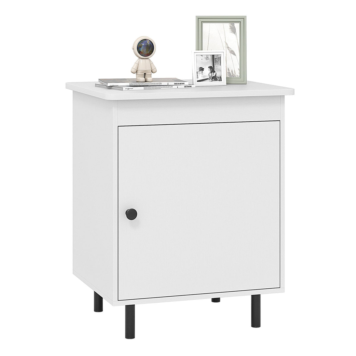Nightstand Mid Century End Tables with Door-1 Pieces view 4