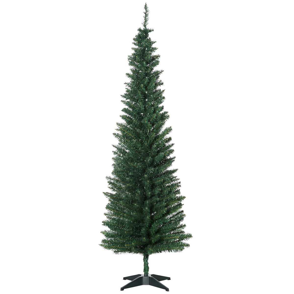 6 FT Christmas Tree Classic Tree Holiday Indoor Decoration, with Stable Plastic Base, White