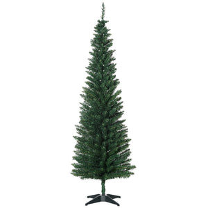 6 FT Christmas Tree Classic Tree Holiday Indoor Decoration, with Stable Plastic Base, White
