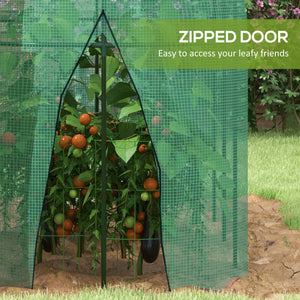 9.8' x 3.3' Plant Protector Tent, Crop Cage with Zipped Door and Ground Stakes for Garden, Yard, Lawn