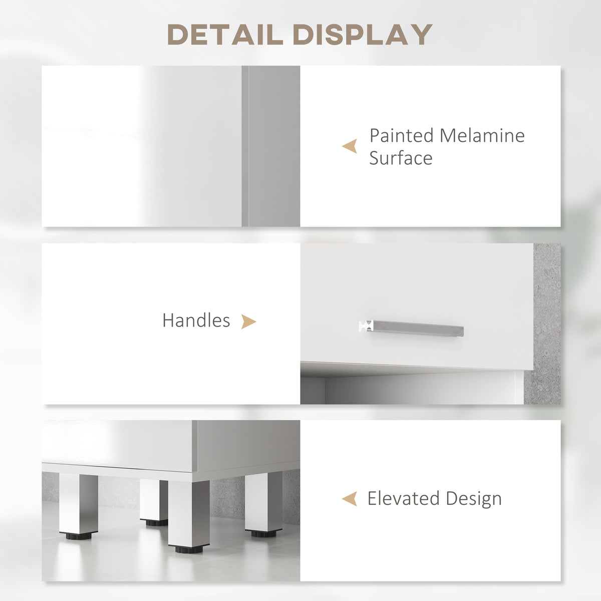 71" Tall Bathroom Storage Cabinet, Narrow Linen Tower with Drawer, Open Shelves, 2 Doors Cabinets and Adjustable Shelves, High Gloss White