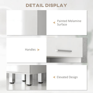 71" Tall Bathroom Storage Cabinet, Narrow Linen Tower with Drawer, Open Shelves, 2 Doors Cabinets and Adjustable Shelves, High Gloss White