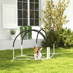 Dog Agility Kit Pet Obstacle Course Training Equipment Outdoor with Weave Poles, Carry Bag, Black – view 7