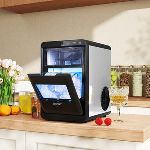 Nugget Ice Maker Countertop with Soft Chewable Pellet-Black view 2