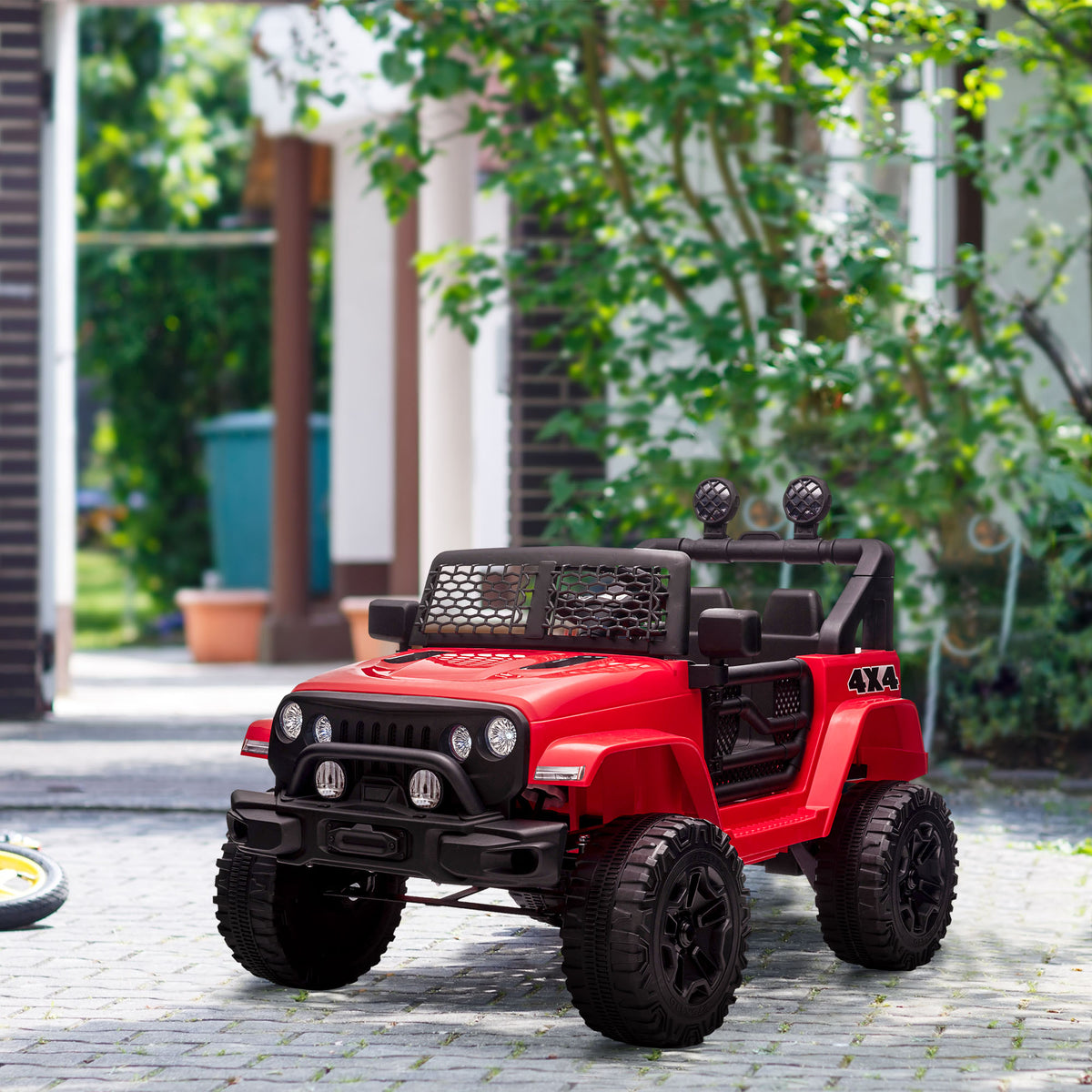 Aosom 12V Battery Powered Kids Ride On Car Off Road Truck Toy w/ Parent Remote