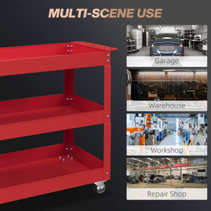 3 Tier Rolling Tool Cart with Wheels, 330 LBS Capacity Heavy Duty Utility Cart – view 19