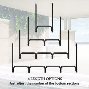 6ft Outdoor Firewood Rack with Cover, Adjustable Wood Storage Holder – view 13