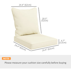 Seat Cushion Back Pillows Replacement Set of 2, Patio Chair Cushions Set for Indoor Outdoor, Blue – view 9