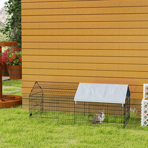 73" Small Animal Cage with Roof, Indoor/Outdoor Use,  for Chicken, Rabbits, Chinchillas