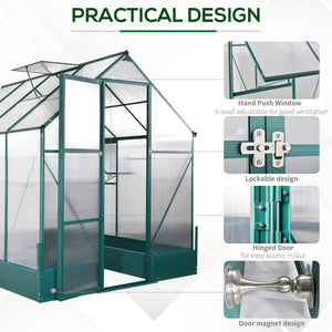 8.2' x 6.2' Greenhouse Aluminum Frame with Temperature Controlled Window