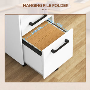 Lockable Vertical File Cabinet with Lock, 3 Drawer Filing Cabinet with Hanging Bars for Letter and A4 Size – view 11