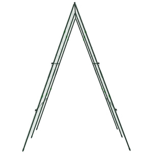 71" x 71" Metal Cucumber Trellis with Netting for Climbing Plants Vegetables, A Frame Tomato Plant Support Tomato Trellis for Vegetable Garden, Patio, Balcony, Green