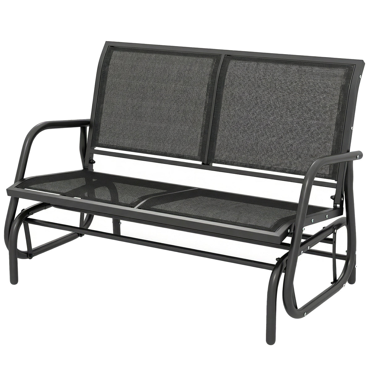 Outdoor Glider Bench, 2 Person Patio Glider Chair, Gliding Outdoor Garden Loveseat Swing Bench – view 5